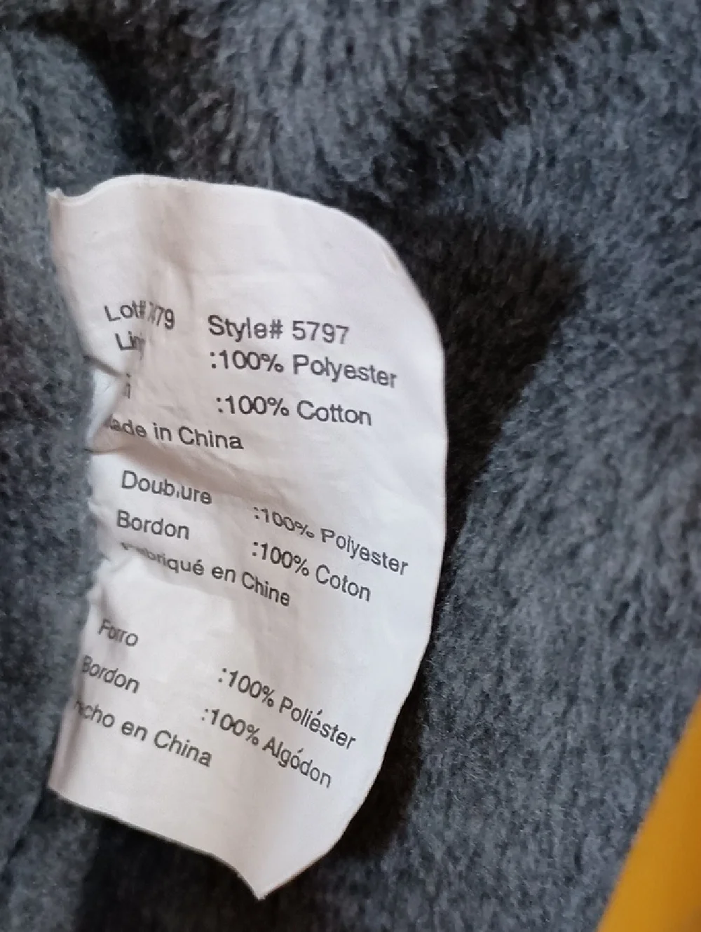 Wippette Bright Yellow Kids' Hooded Raincoat with Removable Grey Lining M 10-12